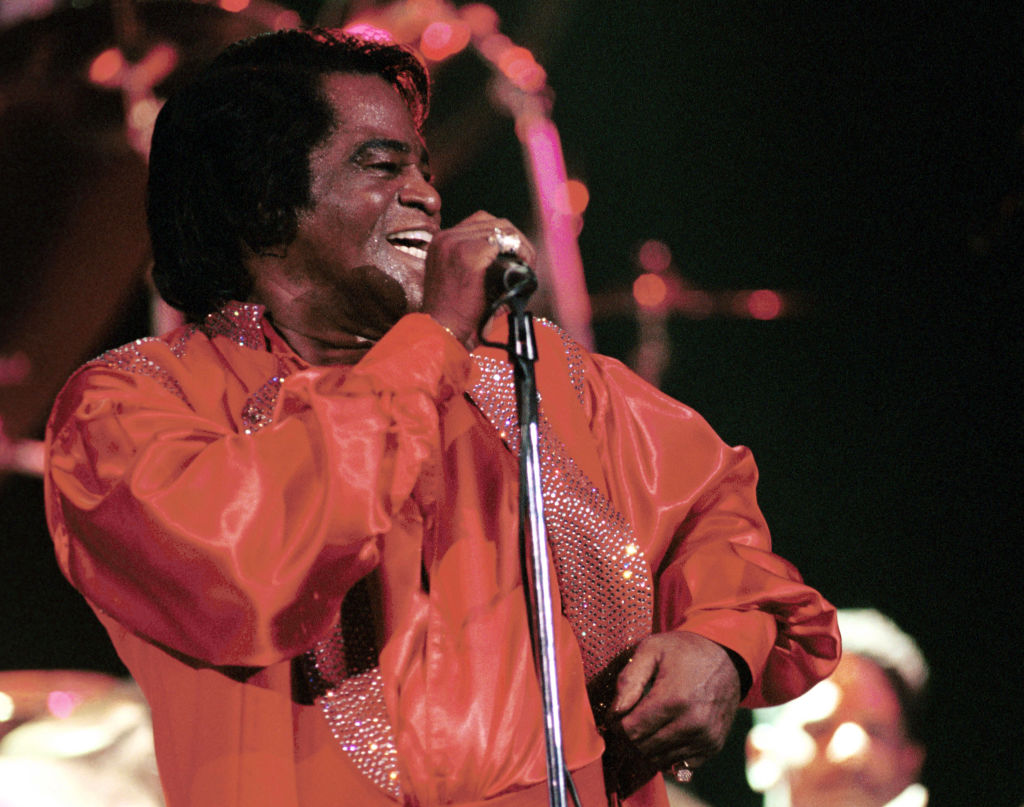 Singer James Brown in concert