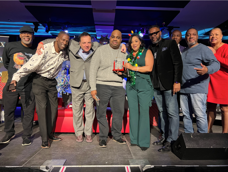 Dj Touch Tone and Radio One Philadelphia Family Presenting his 25th Anniversary Award