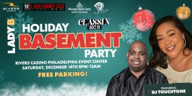 Lady B 2024 Holiday Basement Party Graphics