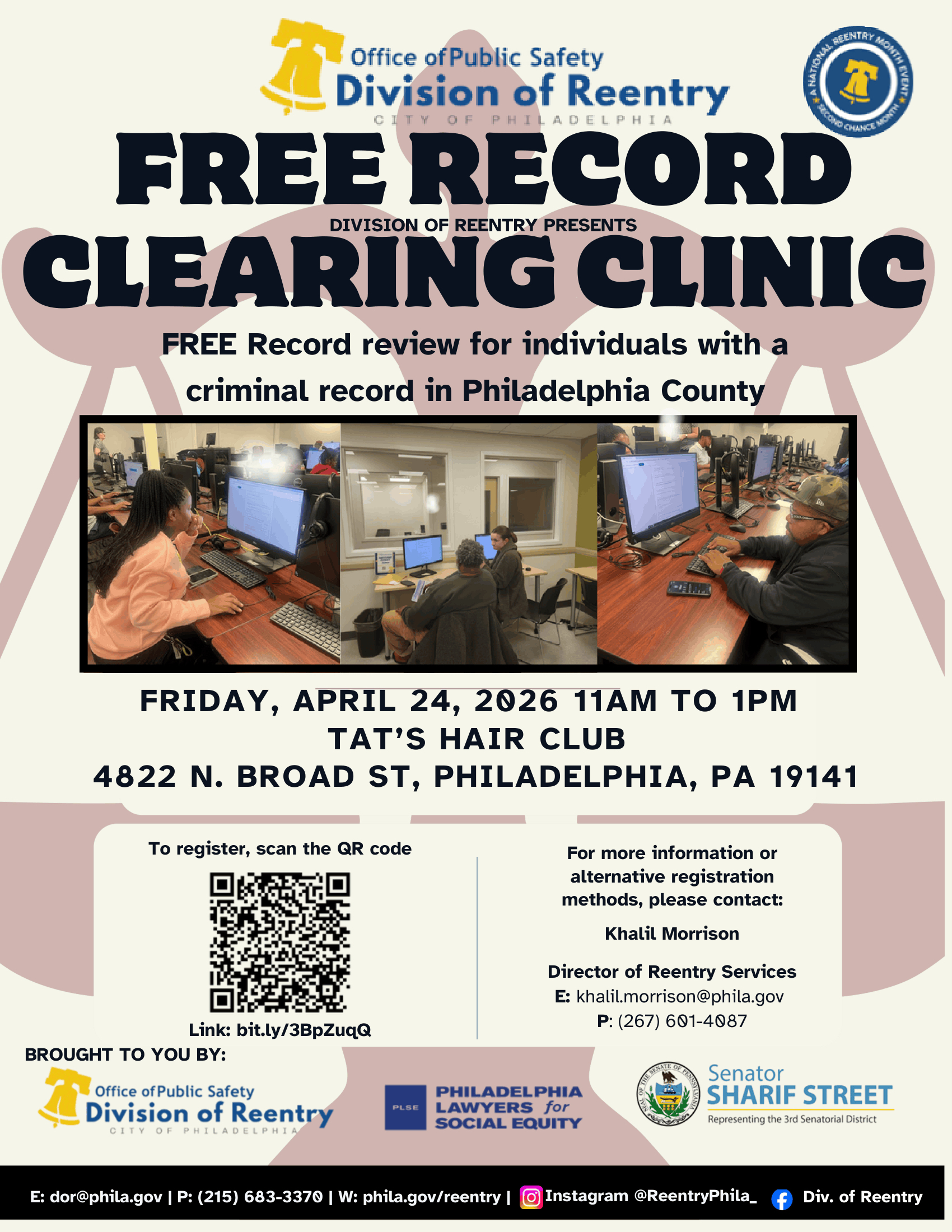 The Division of Reentry FREE record clearing clinic